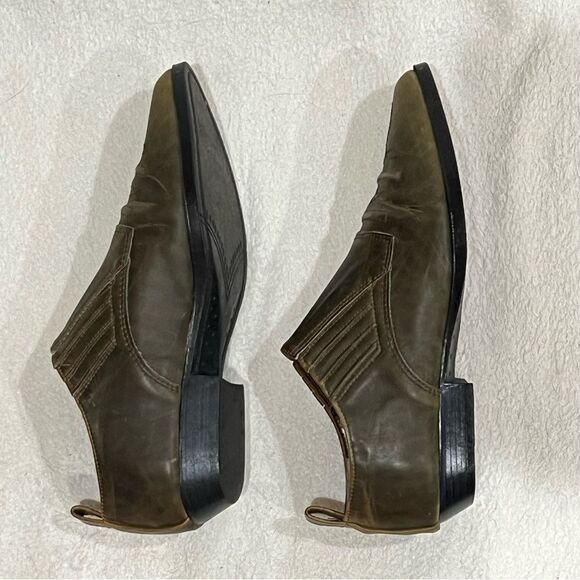 Premier Low Top Cowboy Boot in Olive Brown Size 7.5 - Picture 4 of 13